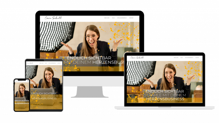 4 Mockups of Social Media Coach Webdesign Webdesign für Selbstständige und Unternehmer